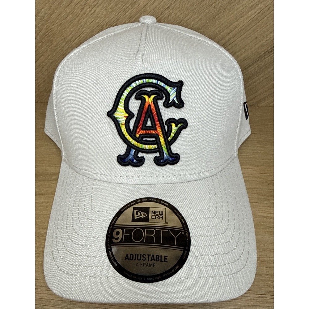 NEW ERA 9FORTY CALIFORNIA ANGELS SNAPBACK MENS‎ HAT IVORY TIE DYE NEW 22058525